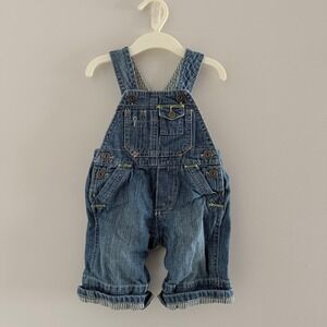 Genuine Baby from OshKosh Boys Denim Overalls Embroidered Alligator 3M‎ Infant